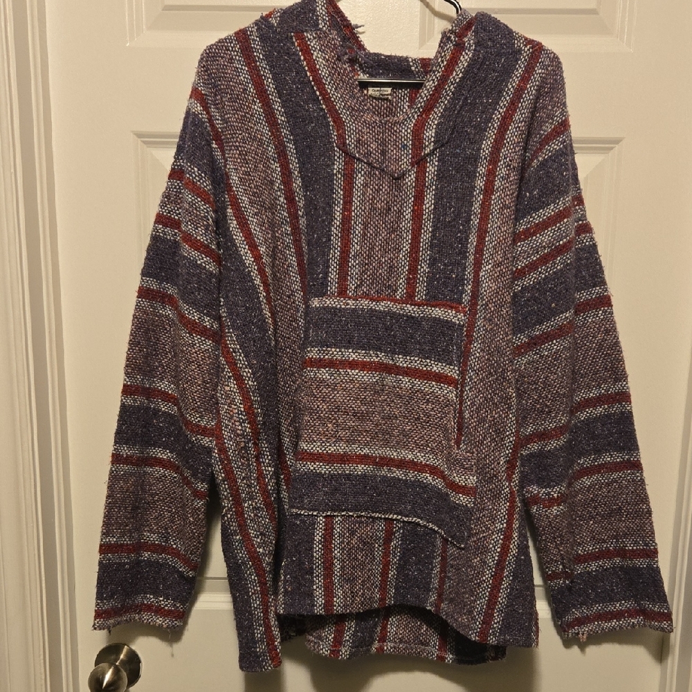 Pink And Purple Striped Baja Sweater